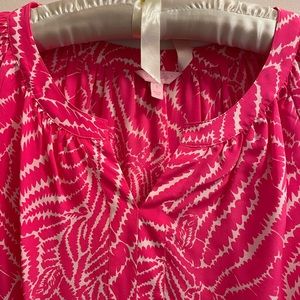 Lilly Pulitzer silk, short tunic style top (Size Small)